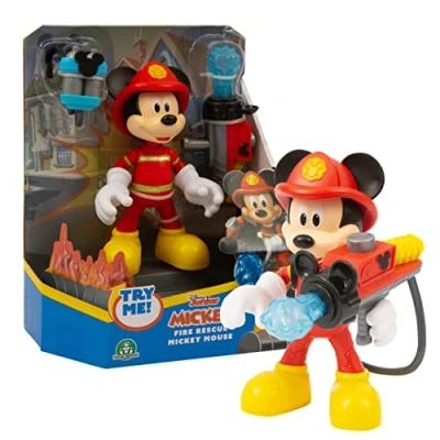 Image de Figurine Pompier 15 cm Mickey avec accessoire