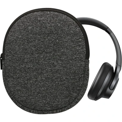 Afbeelding van kwmobile hoes geschikt voor Anker Soundcore Q20i 20 x 16 cm Beschermhoes headset in antraciet / wit Van neopreen