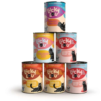 Afbeelding van 6x 400g Lucky Lou Adult Tasty Mix nat kattenvoer