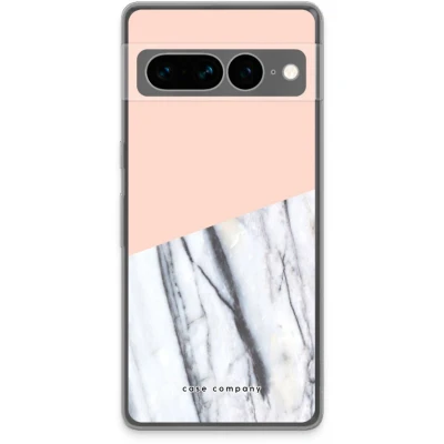 Afbeelding van Case Company® hoesje geschikt voor Google Pixel 7 Pro A touch of peach Soft Cover Telefoonhoesje Bescherming aan alle Kanten en Schermrand