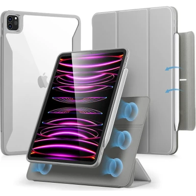 Afbeelding van ESR Rebound Hybrid 360 Hoes Grijs Geschikt voor Apple iPad Pro 12.9 (2021/2022)