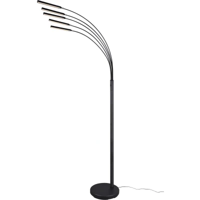 Afbeelding van REALITY REED Vloerlamp Booglamp Staande lamp Zwart LED 5 Lichts Dimbaar H195cm