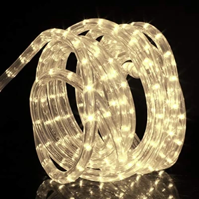 Afbeelding van Forever Speed led lichtbuis, 12 m, lichtbuizen voor binnen en buiten, tuin, Kerstmis, bruiloft, feest, woonkamer, slang, IP65, warm wit