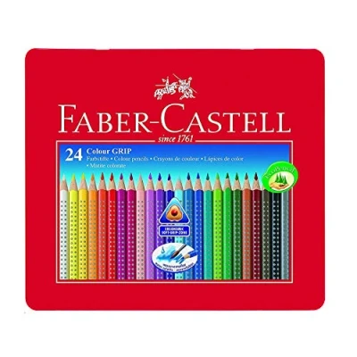 Afbeelding van Faber Castell kleurpotloden Colour Grip blik 24 stuks FC 112423