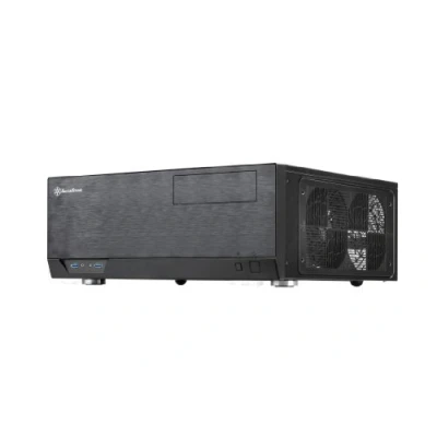Afbeelding van SilverStone SST GD09B Grandia HTPC ATX Desktop behuizing met hoog en geluidsarm koelsysteem, zwart