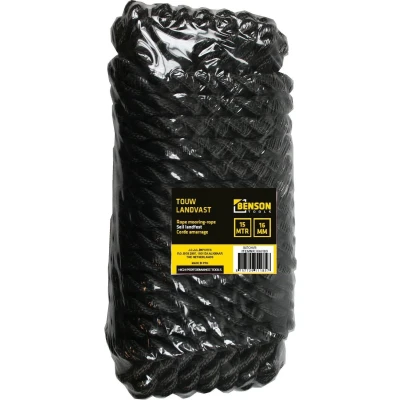 Afbeelding van Benson Landvast Touw Ø 16 mm x 15 meter Zwart