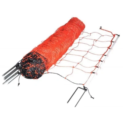 Afbeelding van Schapennet oranje 90 cm dubbele pen