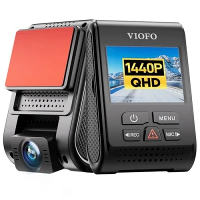 Afbeelding van VIOFO A119 V3 1440p 60fps dashboardcamera met GPS, verbeterd nachtzicht HDR en Starvis sensor, 140 groothoek, 2,0 inch lcd display, 24 uur intelligente parkeermodus
