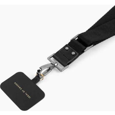 Afbeelding van iDeal of Sweden Webbing Lanyard Universal Noir Dark Silver (patch)