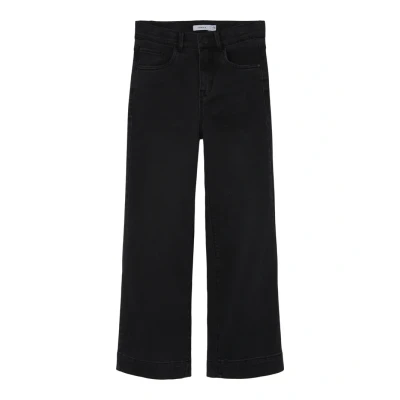 Afbeelding van Name it Nkfrose WIDE Straight leg jeans voor kinderen, Maat: 158, Black denim