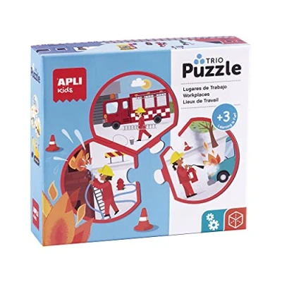 Afbeelding van Apli kids puzzel trio beroepen 8x3st