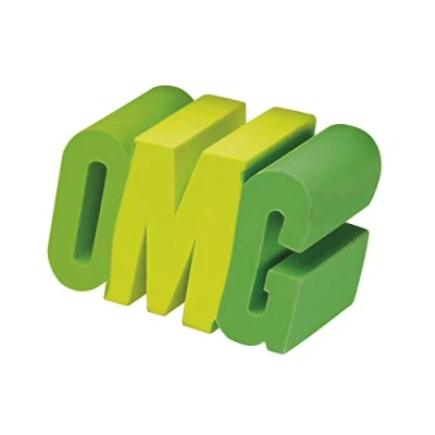 Afbeelding van Westcott E 66067 Green OMG 3D gum, 3 x 5 2,5 cm, groen