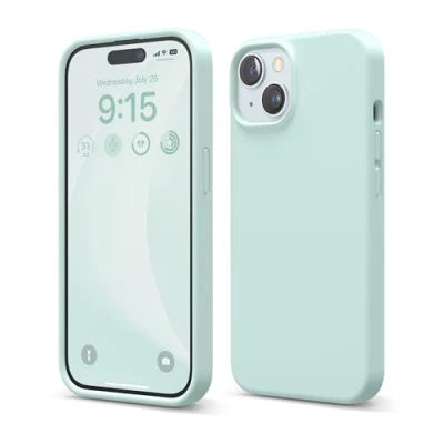 Afbeelding van elago Liquid Silicone Case compatibel met iPhone 15, Siliconen van hoge kwaliteit, integraal beschermend omhulsel [4 laags schokbestendige structuur], zachte anti kras microvezel voering