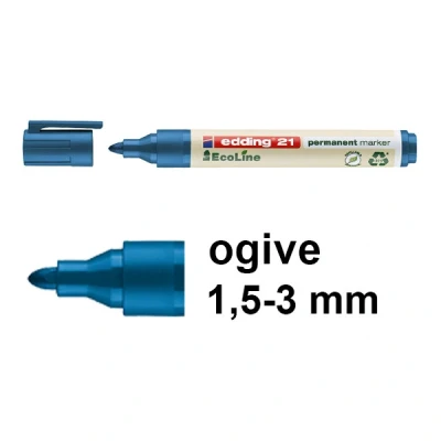 Image de Marqueurs permanents rechargeables Ecoline E21 Bleu Edding
