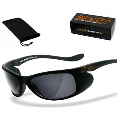 Afbeelding van HELLY® No.1 Bikereyes® Motorbril, motorzonnebril Hoogtepunten: anti condens, winddicht, onbreekbaar Optimaal draagcomfort Bril: Top Speed 4 (rook)
