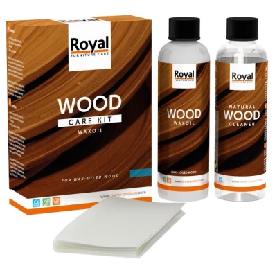 Afbeelding van royal furniture care waxoil wood kit cleaner