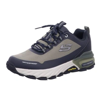 Afbeelding van Skechers MAX Protect Sneakers laag, Heren, Maat: 44, Olive/brown/black Textiel/ synthetisch