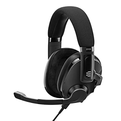 Afbeelding van Epos H3 Hybrid Bluetooth hoofdtelefoon voor videogames, kabel console en pc, USB A 3,5 mm, dubbele microfoon, lichte verstelbare hoofdtelefoon, robuuste batterij, zwart