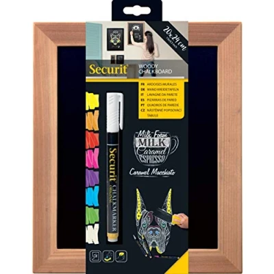 Afbeelding van Securit Woody wandbord van teakhout, 20 x 24 cm