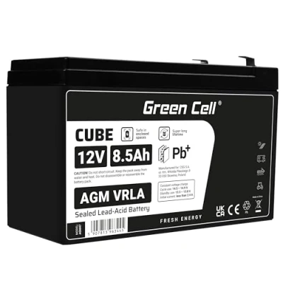 Afbeelding van AGM VRLA 12V 8.5Ah accu onderhoudsvrij.