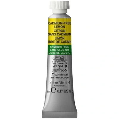 Afbeelding van Winsor &amp; Newton 0102898 professionele aquarelverf in kunstenaarskwaliteit, hoge glans en helderheid, lichtecht, archiefkwaliteit, 5 ml tube zonder cadmium citroen