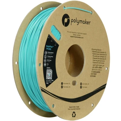 Afbeelding van Polymaker PolyFlex TPU 90A filament 1.75 mm Teal 750 Gr