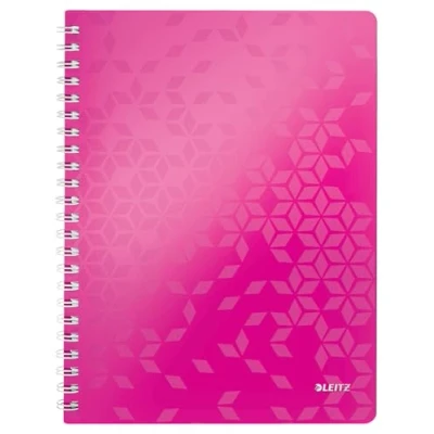 Afbeelding van Leitz WOW schrift ft A4, geruit 5 mm, roze
