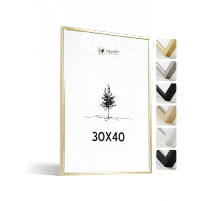Afbeelding van Heimlich® 1 fotolijst 30 x 40 cm goud metaal documentenlijst grote collage aluminium metalen frame