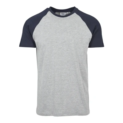 Afbeelding van Urban Classics Raglan Contrast Tshirt print, Heren, Maat: 3XL, Grey/navy