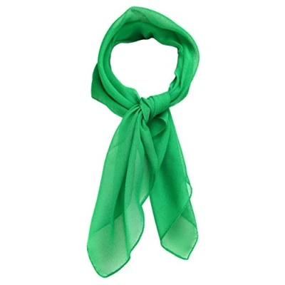 Afbeelding van TigerTie Fijne chiffon sjaal voor dames, effen, afmetingen: 58 x cm, Groen