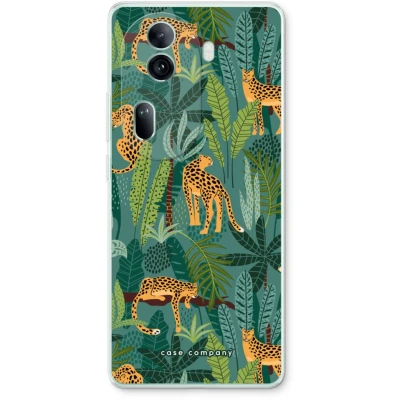 Afbeelding van Case Company® hoesje geschikt voor Oppo Reno 11 Pro Luipaard 2 Soft Cover Telefoonhoesje Bescherming aan alle Kanten en Schermrand