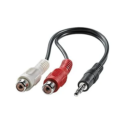 Afbeelding van Value 11.99.4340 Jackplug Audio Aansluitkabel [1x male 3,5 mm 2x Cinch koppeling] 0.20 m Zwart Afgeschermd