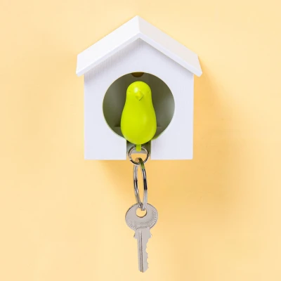 Afbeelding van Sparrow Sleutelhanger Wit/Groen