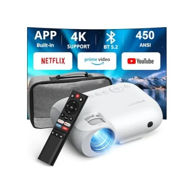 Afbeelding van Yoton Draagbare Videoprojector 10000 Lumen 4K ondersteuning