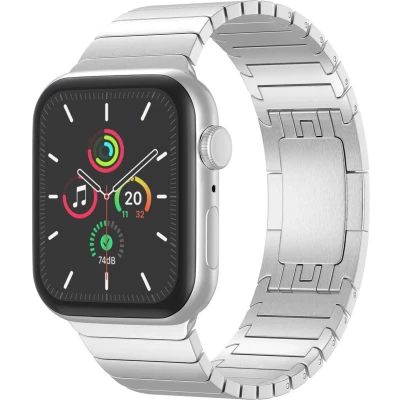 Afbeelding van Selencia Stalen schakelband voor de Apple Watch Series 1 t/m 10 / SE Ultra (2) (44/45/46/49 mm) Zilver