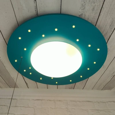 Afbeelding van Plafondlamp Starlight met sterrenhemel, blauw