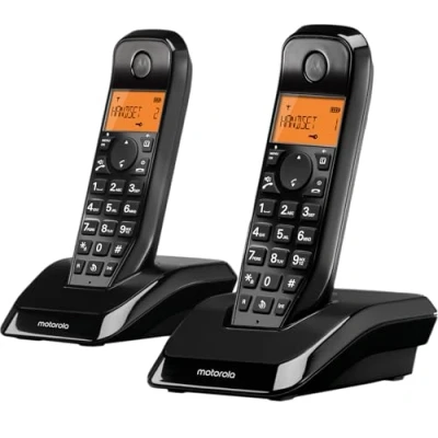 Afbeelding van Draadloze telefoon Motorola S1202 (2 pcs) Zwart
