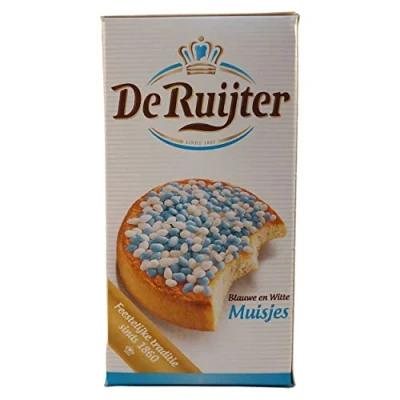 Afbeelding van De Ruijter Sprinkles Blauwe en Witte Muisjes, 280 g