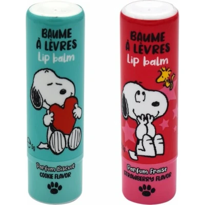 Afbeelding van Snoopy Lippenbalsem 2 stuks Koek Aardbei