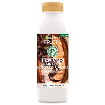 Afbeelding van Garnier Fructis Hair Food regenererende cacaoboter, balsem voor droog en krullend haar, 97% ingrediënten van natuurlijke oorsprong, zonder siliconen, 350 ml