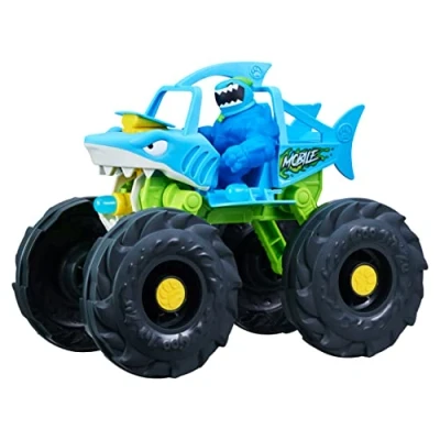 Afbeelding van Heroes of Goo Jit Zu Stretch And Strike Thrash Mobile! Voertuig met raketwerper en uitbreidbaar, Filled Exclusive Race Suit (41411)