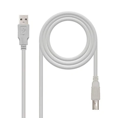 Afbeelding van NanoCable 10.01.0103 USB 2.0 printerkabel, stekker naar stekker, beige, 1,8 m