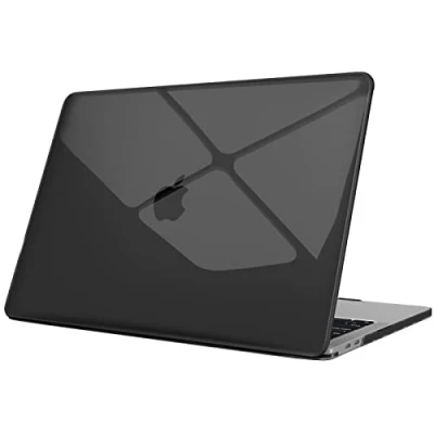 Afbeelding van Fintie Hoes Compatibel met MacBook Pro 13 2020 2016 A2338 M1 A2289 A2251 A2159 A1989 A1706 A1708 Hoogwaardige Beschermhoes 13&quot; Retina Display Touch ID, (*Zwart (Clear))