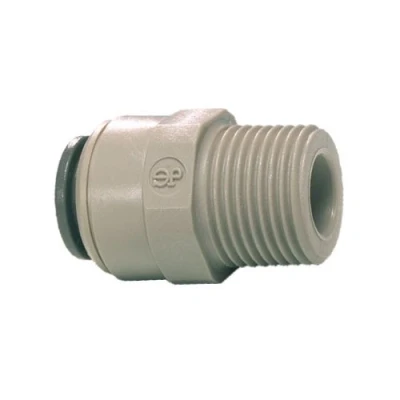Afbeelding van John Guest Adapter recht 1/2&quot; OD x 3/8&quot; buitendraad BSPT