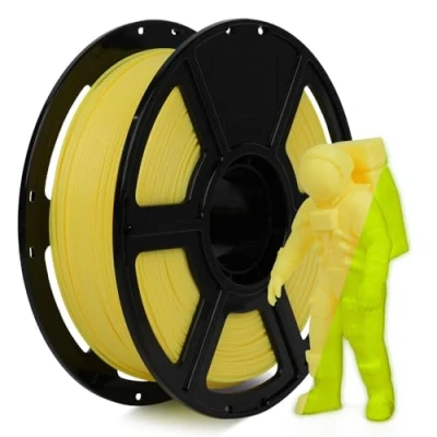 Afbeelding van FLASHFORGE Snel PLA filament, fosforescerend, 1,75 mm, hoge snelheid voor 3D printers, lichtgeel, max. 500 mm/s, helderheid en duurzaam lichteffect