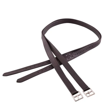Image de BR Étrivières Nylon et Boucles Acier Inoxydable Soft Noir/Argent 160 cm