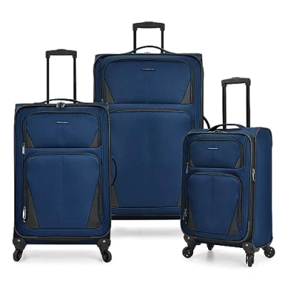 Afbeelding van US Traveler Aviron Bay Zachte koffer met zwenkwielen, Navy Blauw