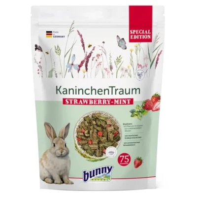 Afbeelding van Voordeelpakket: 3x1,5kg konijnenvoer RabbitDream Special Edition Aardbei Mint
