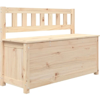 Afbeelding van Bankje 110X41X76,5 cm Massief Grenenhout Zwart 110 x 41 76.5 / Naturel