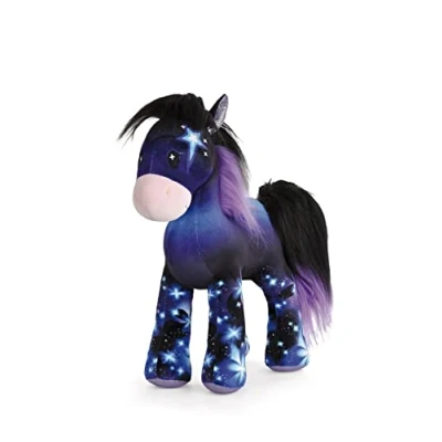 Afbeelding van NICI Pony Starflower 48755 Zacht pluche dier Schattig om te knuffelen en spelen Voor kinderen volwassenen Cadeau idee Blauw